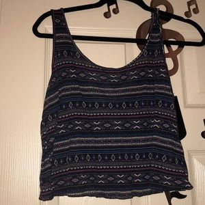 dark blue aztec tank top